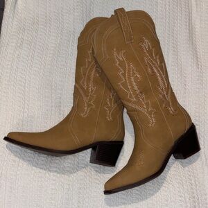 Stylish Tan Heeled Boots for Women